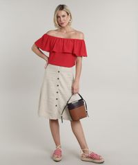 Saia-Feminina-Midi-em-Linho-com-Bolsos-Bege-Claro-9643847-Bege_Claro_3