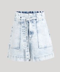 Short-Jeans-Feminino-Mindset-Clochard-com-Faixa-para-Amarrar-Azul-Claro-9823104-Azul_Claro_5