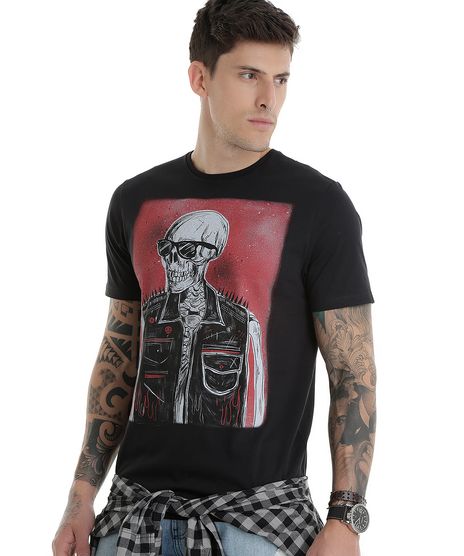 Camiseta--Esqueleto-Punk--Preta-8527824-Preto_1