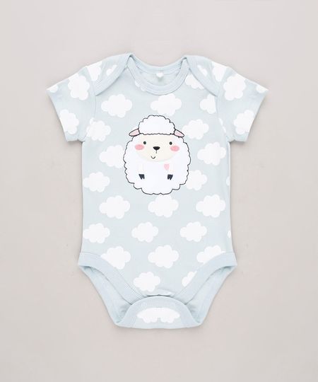 Body-Infantil-Ovelha-Estampado-de-Nuvens-Manga-Curta-Azul-Claro-9592084-Azul_Claro_1
