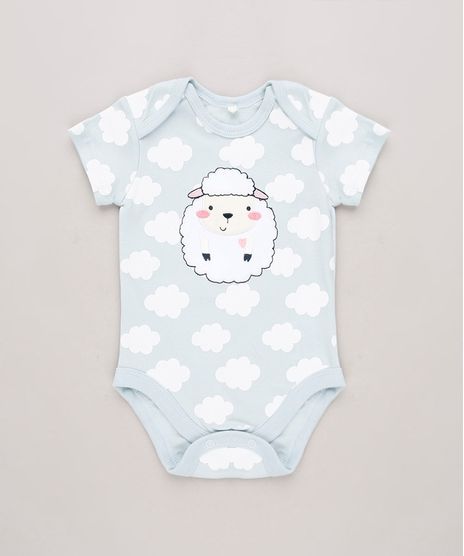 Body-Infantil-Ovelha-Estampado-de-Nuvens-Manga-Curta-Azul-Claro-9592084-Azul_Claro_1