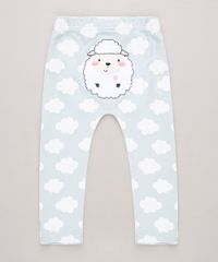 Calca-Infantil-Ovelha-Estampada-de-Nuvens-Azul-Claro-9592088-Azul_Claro_1