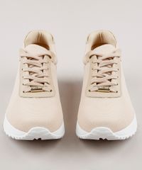 Tenis-Feminino-Via-Uno-Running-Bege-9675419-Bege_4