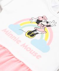 Vestido-Infantil-Minnie-Mouse-Neon-em-Moletom-Manga-Curta---Calcinha-Branco-9703054-Branco_3