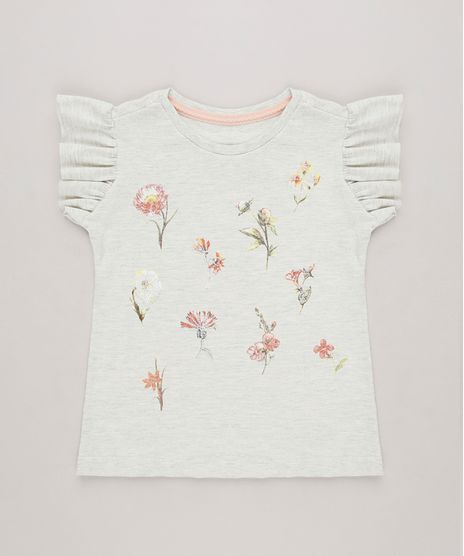 Blusa-Infantil-Flores-com-Babado-na-Manga--Cinza-Mescla-Claro-9678619-Cinza_Mescla_Claro_1