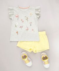 Blusa-Infantil-Flores-com-Babado-na-Manga--Cinza-Mescla-Claro-9678619-Cinza_Mescla_Claro_3
