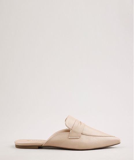 Mule-Feminino-Via-Uno-Bico-Fino-com-Recorte-Bege-9685838-Bege_1