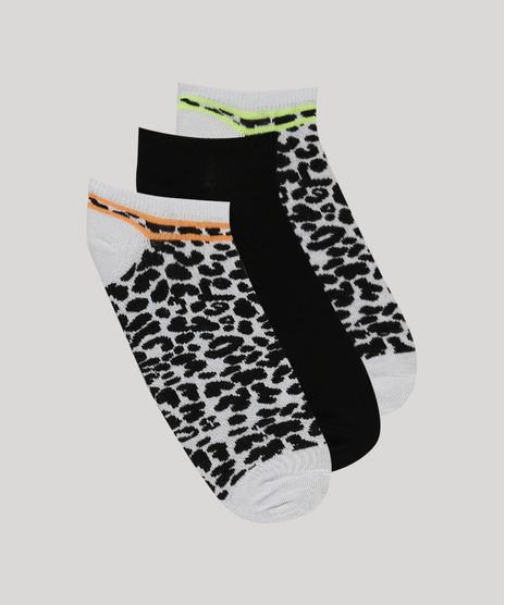 Kit-de-3-Meias-Femininas-Cano-Baixo-Animal-Print-Neon-Multicor-9741971-Multicor_1