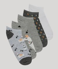 Kit-de-5-Meias-Femininas-Cano-Baixo-Lhama-Multicor-9741974-Multicor_1