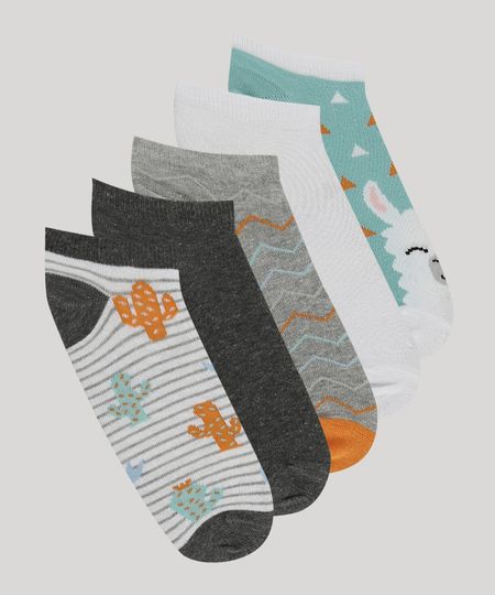 Kit-de-5-Meias-Femininas-Cano-Baixo-Lhama-Multicor-9743309-Multicor_1 Kit-de-5-Meias-Femininas-Cano-Baixo-Lhama-Multicor-9743309-Multicor_1