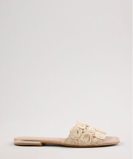 Rasteira-Slide-Feminina-Oneself-Texturizada-Bege-Claro-9682541-Bege_Claro_1