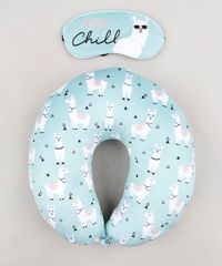 Kit-de-Apoio-de-Pescoco-Estampado-Lhama---Tapa-Olho--Just-Chill--Verde-Claro-9751207-Verde_Claro_1