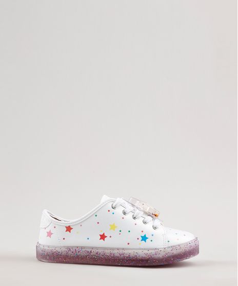 Tenis-Infantil-Molekinha-Estampado-de-Estrelas-com-Glitter-Branco-9699779-Branco_1