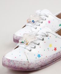 Tenis-Infantil-Molekinha-Estampado-de-Estrelas-com-Glitter-Branco-9699779-Branco_5