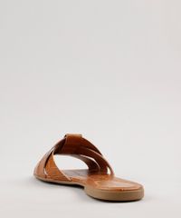 Rasteira-Feminina-Oneself-Texturizada-Croco-com-Tiras-Cruzadas-Caramelo-9683135-Caramelo_3