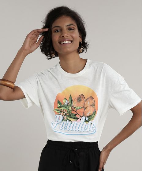 Blusa-Feminina-Ampla--Paradise--Manga-Curta-Decote-Redondo-Off-White-9715815-Off_White_1
