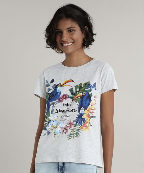 Blusa-Feminina-Tucanos--Summer--Manga-Curta-Decote-Redondo-Cinza-Mescla-Claro-9703935-Cinza_Mescla_Claro_1