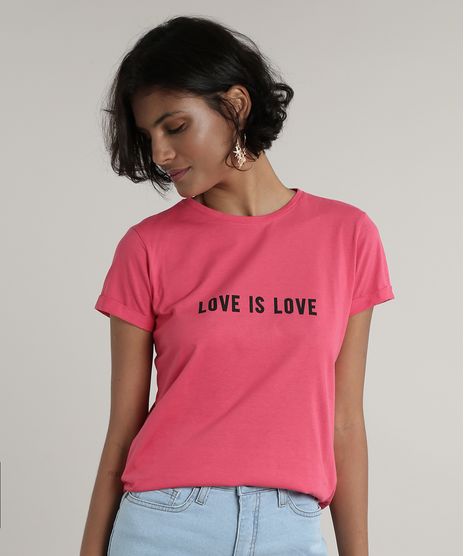 Blusa-Feminina--Love-is-Love--Manga-Curta-Decote-Redondo-Pink-9712516-Pink_1