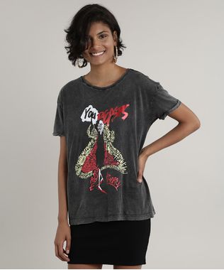 Blusa-Feminina-Cruella-Manga-Curta-Decote-Redondo-Preta-9701824-Preto_1