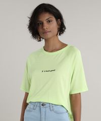 Blusa-Feminina-Ampla--If-it-Feels-Good--Manga-Curta-Decote-Redondo-Verde-Neon-9714530-Verde_Neon_1