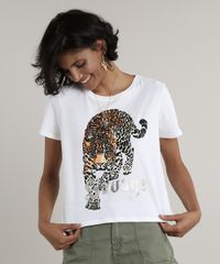 Blusa-Feminina-Ampla-Onca--Savage--Manga-Curta-Decote-Redondo-Off-White-9704096-Off_White_1