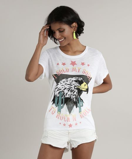 Blusa-Feminina-Gaviao--Rock-n-Roll--com-Abertura-e-Amarracao-Manga-Curta-Decote-Redondo-Off-White-9700050-Off_White_1