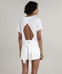 Blusa-Feminina-Gaviao--Rock-n-Roll--com-Abertura-e-Amarracao-Manga-Curta-Decote-Redondo-Off-White-9700050-Off_White_2