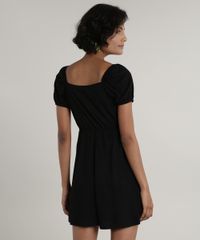 Vestido-Feminino-Curto-com-No-Manga-Bufante-Preto-9704627-Preto_2