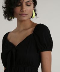 Vestido-Feminino-Curto-com-No-Manga-Bufante-Preto-9704627-Preto_4