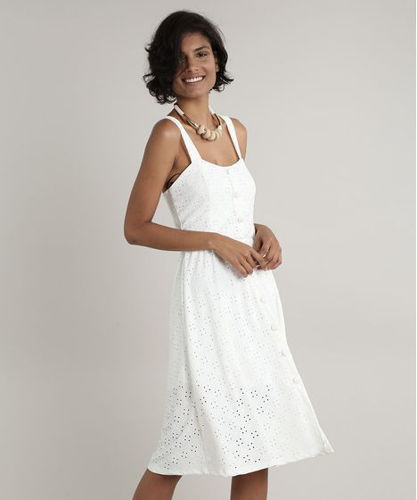 vestido de paete branco curto