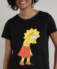 Blusa-Feminina-Lisa-Simpson-Manga-Curta-Decote-Redondo-Preta-9694486-Preto_4