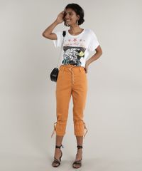 Calca-de-Sarja-Feminina-Sawary-Clochard-com-Botoes-Laranja-9748513-Laranja_3