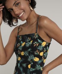 Vestido-Feminino-Curto-Estampado-de-Abacaxi-Alca-Fina-Preto-9706294-Preto_4