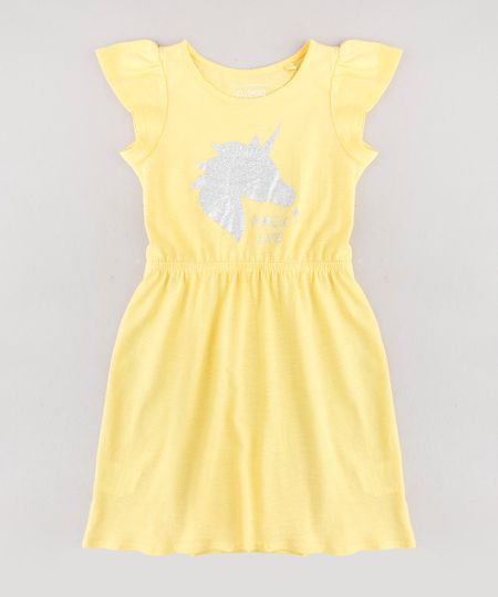 Vestido-Infantil-Unicornio-com-Glitter-Manga-Curta-Amarelo-9619969-Amarelo_1 Vestido-Infantil-Unicornio-com-Glitter-Manga-Curta-Amarelo-9619969-Amarelo_1