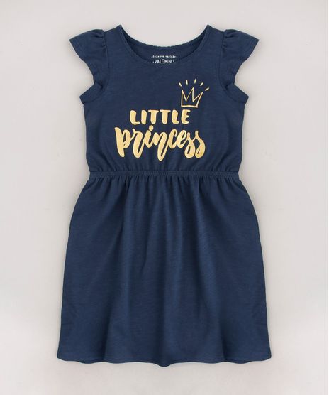 Vestido-Infantil--Little-Princess--Manga-Curta-Azul-Marinho-9619968-Azul_Marinho_1