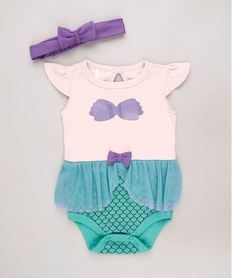 Body-Infantil-Pequena-Sereia-Ariel-com-Tule-e-Babado-Sem-Manga---Faixa-de-Cabelo-Rose-9678394-Rose_1