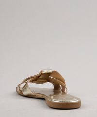 Rasteira-Feminina-Oneself-Metalizada-com-Textura-de-Cobra--Dourado-9683134-Dourado_3