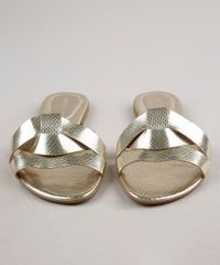 Rasteira-Feminina-Oneself-Metalizada-com-Textura-de-Cobra--Dourado-9683134-Dourado_4