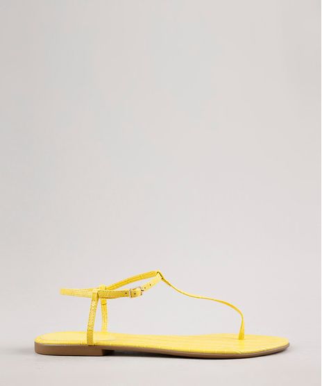 Rasteira-Feminina-Oneself-Texturizado-Croco-Amarela-9705871-Amarelo_1