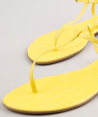 Rasteira-Feminina-Oneself-Texturizado-Croco-Amarela-9705871-Amarelo_2
