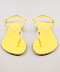 Rasteira-Feminina-Oneself-Texturizado-Croco-Amarela-9705871-Amarelo_4