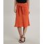 Saia-Feminina-Midi-com-Faixa-para-Amarrar-Laranja-9649863-Laranja_1