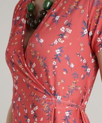 Vestido-Feminino-Midi-Envelope-Estampado-Floral-Manga-Curta-Coral-9715590-Coral_4