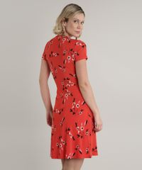 Vestido-Feminino-Curto-Transpassado-Estampado-Floral-Manga-Curta-Vermelho-9693044-Vermelho_2