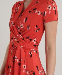 Vestido-Feminino-Curto-Transpassado-Estampado-Floral-Manga-Curta-Vermelho-9693044-Vermelho_4