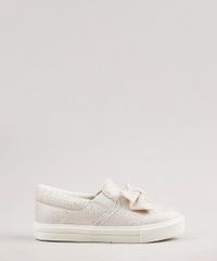 Tenis-Infantil-Baby-Club-Slip-On-com-Lurex-e-Laco-Bege-Claro-9785683-Bege_Claro_1