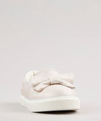 Tenis-Infantil-Baby-Club-Slip-On-com-Lurex-e-Laco-Bege-Claro-9785683-Bege_Claro_2