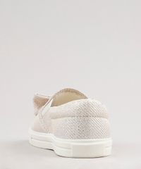 Tenis-Infantil-Baby-Club-Slip-On-com-Lurex-e-Laco-Bege-Claro-9785683-Bege_Claro_3