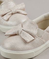 Tenis-Infantil-Baby-Club-Slip-On-com-Lurex-e-Laco-Bege-Claro-9785683-Bege_Claro_5