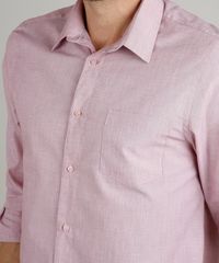 Camisa-Masculina-Comfort-Fit-com-Bolso-Manga-Longa-Vinho-8826559-Vinho_4